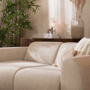 2,5-zitsbank Maine in beige chenille, sfeerbeeld