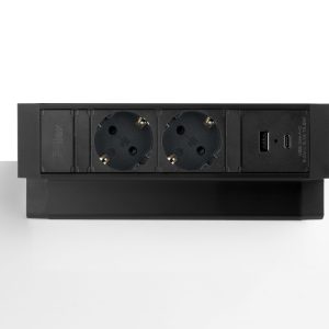 Power Desk-up 2.0 met twee stroompunten en USB – apparatuur bij de werkplek aansluiten
