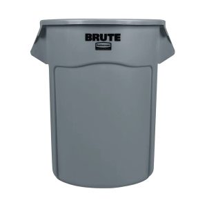 Rubbermaid Brute ronde afvalcontainer 208,2 liter grijs met handgrepen