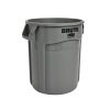 Rubbermaid Brute ronde container 37,9 liter grijs met handgrepen
