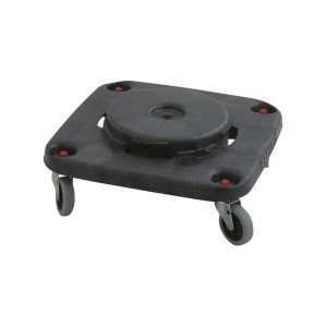 Rubbermaid Brute Dolly vierkant zwart onderstel met vier zwenkwielen