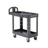 Rubbermaid Brute HD werkwagen klein met twee schappen zwart