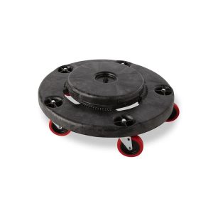 Rubbermaid Brute stille Dolly zwart met vijf zwenkwielen