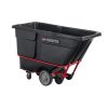 Rubbermaid BRUTE Tilt Truck 764 liter voor intensief gebruik met zwarte bak en rood frame