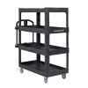 Rubbermaid Brute HD werkwagen groot met vier schappen zwart