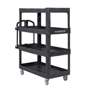 Rubbermaid Brute HD werkwagen groot met vier schappen zwart