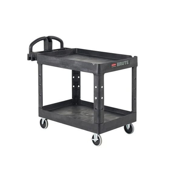 Rubbermaid Brute HD werkwagen medium zwart met twee schappen
