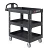 Rubbermaid Brute HD werkwagen medium zwart met drie schappen