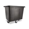 Zwarte Rubbermaid Cube Truck transportbak 0,2 m³ op vier wielen