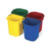 Rubbermaid set van vier schoonmaakemmers 5 liter rood geel groen blauw VB000983