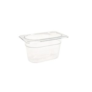 Rubbermaid gastronorm voedselpan GN 1/9 0,8 liter transparant zonder deksel