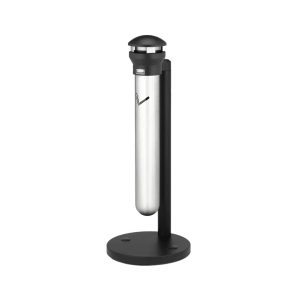 Rubbermaid Infinity staande asbak met RVS reservoir en zwarte standaard