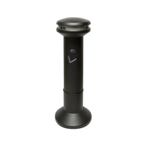 Rubbermaid Infinity XL zwarte staande asbak voor circa 8000 sigarettenpeuken