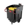 Rubbermaid Mega Brute mobiele afvalverzamelaar zwart, gebruiksvoorbeeld met losse accessoires