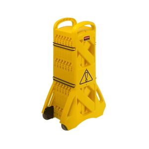 Rubbermaid mobiele gele afzetting van 4 meter in opgevouwen stand