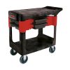 Rubbermaid mobiele werkbank en gereedschapswagen rood zwart