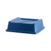 Rubbermaid blauw papierrecyclingdeksel met papiergleuf voor Styleline 132 liter