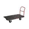 Rubbermaid platformwagen groot met zwart platform en rode duwbeugel