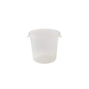 Rubbermaid ronde opslagcontainer 3,8 liter transparant semitransparant zonder deksel