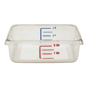 Rubbermaid ruimtebesparende voedselcontainer 1,9 liter transparant met maataanduiding, zonder deksel