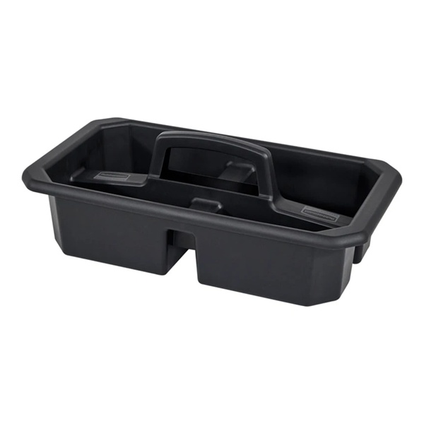 Rubbermaid zwarte schoonmaakcaddy met draaggreep