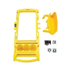 Rubbermaid Slim Jim Rim Caddy geel met bevestigingsaccessoires