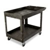 Rubbermaid Standaard Utility werkwagen medium met twee schappen zwart