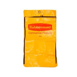 Rubbermaid gele vinyl vervangingszak VB006183 voor schoonmaakkar