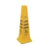 Rubbermaid gele waarschuwingskegel 91,4 cm met meertalige waarschuwing