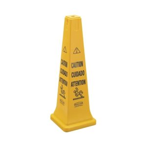 Rubbermaid gele waarschuwingskegel 91,4 cm met meertalige waarschuwing
