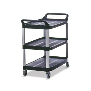 Rubbermaid X-tra werkwagen zwart met drie schappen
