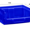 Blauwe stapelbakken in sets – kleine onderdelen overzichtelijk verdelen