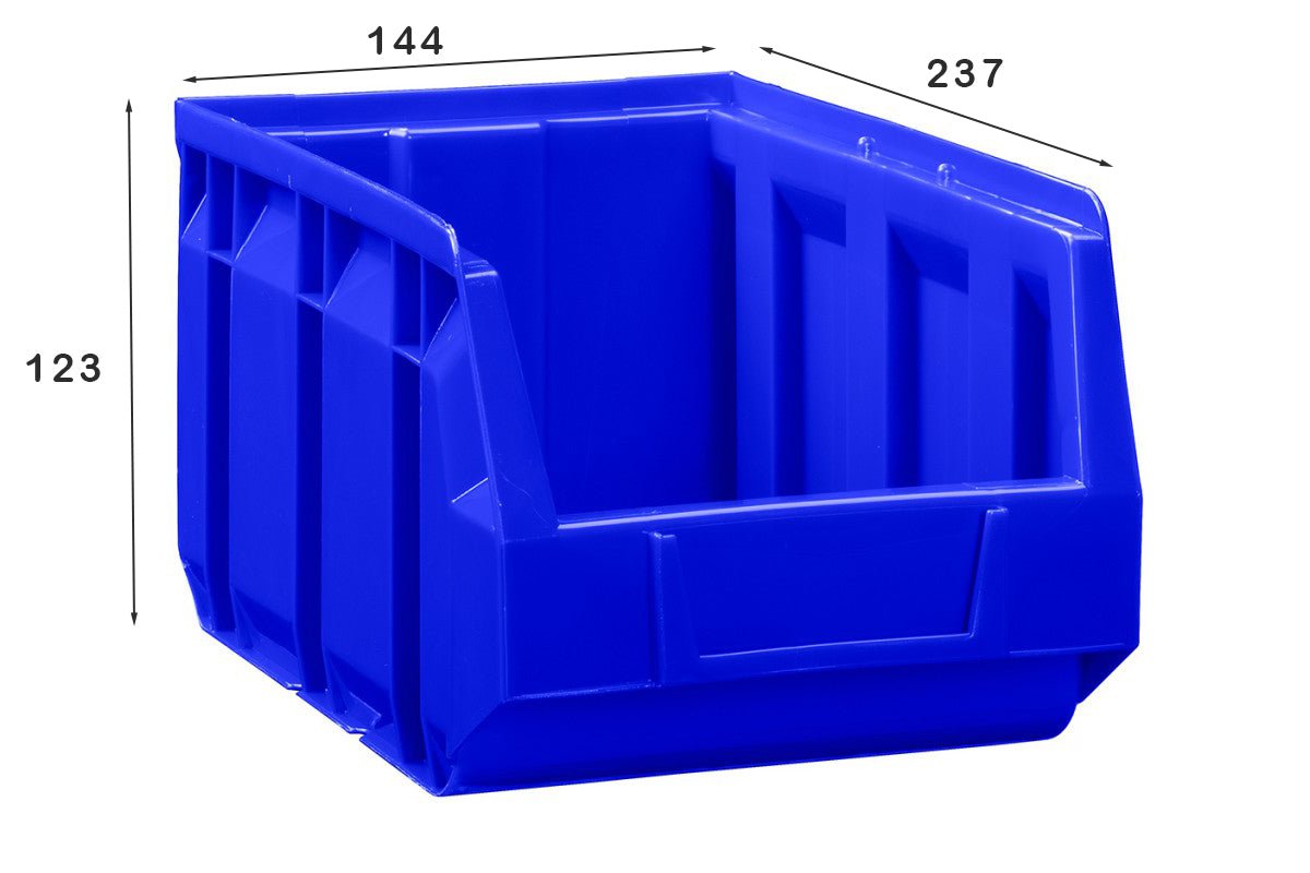 Blauwe stapelbakken in sets – kleine onderdelen overzichtelijk verdelen - Afbeelding 2