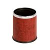 V-Part dubbelwandige papierbak lederlook 10 liter bordeaux/chroom