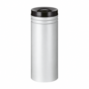 V-Part vlamdovende papierbak 50 liter grijs met zwarte dubbele dover