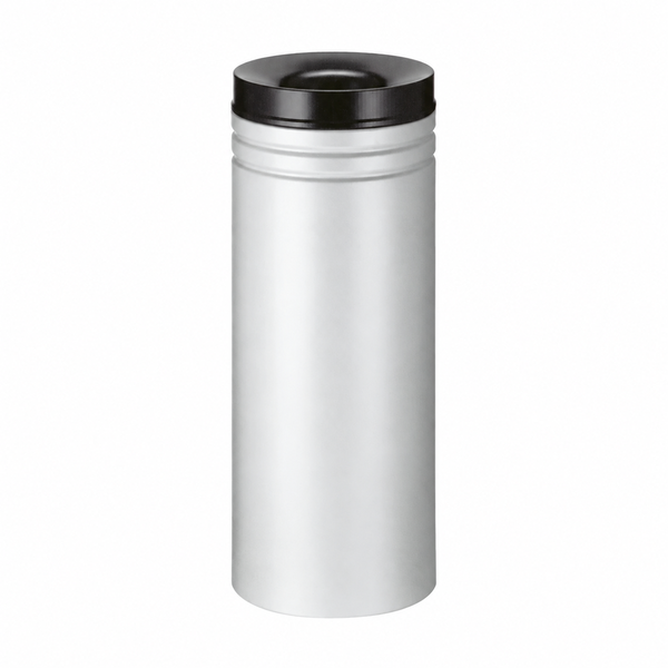 V-Part vlamdovende papierbak 50 liter grijs met zwarte dubbele dover