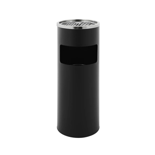 V-Part ronde as-papierbak 12,5 liter mat zwart