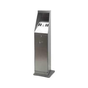 V-Part vrijstaande asbak 4,4 liter in RVS