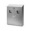V-Part RVS wandasbak 32 cm met frontinworp, slot en metalen binnenemmer