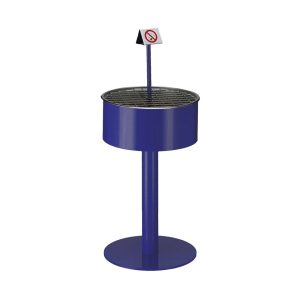 V-Part blauwe zandasbak op voet 46 cm met aluminium inzetbak en zeef