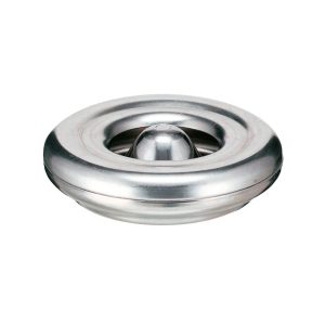 Vlamdovende ronde aluminium asbak met diameter 12 cm
