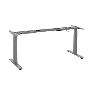 YOUP03 elektrisch zit-sta bureauframe met OLED – zilvergrijs