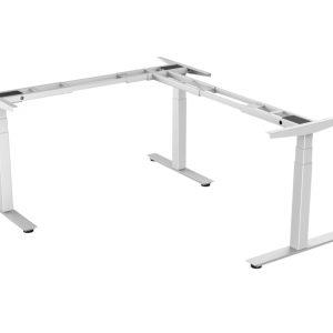 YOUP04 elektrisch hoekbureauframe met OLED – wit