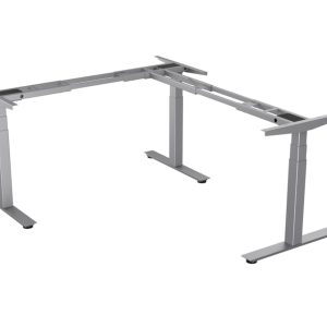 YOUP04 elektrisch hoekbureauframe met OLED – zilvergrijs
