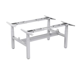 YOUP07 elektrisch duo bureauframe met OLED en bluetooth – wit